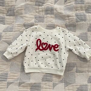 Baby GAP Polka Dot Love Baby Sweatshirt